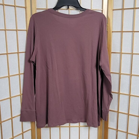 NWOT Torrid Classic Fit long-sleeve t-shirt mauve oversized Torrid size 00 or 10 - Picture 2 of 7